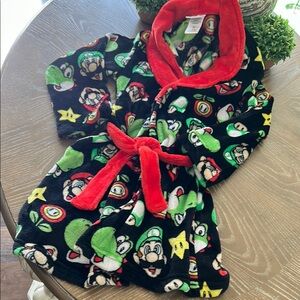 Nintendo Kids Pajama Robe - Black and Red